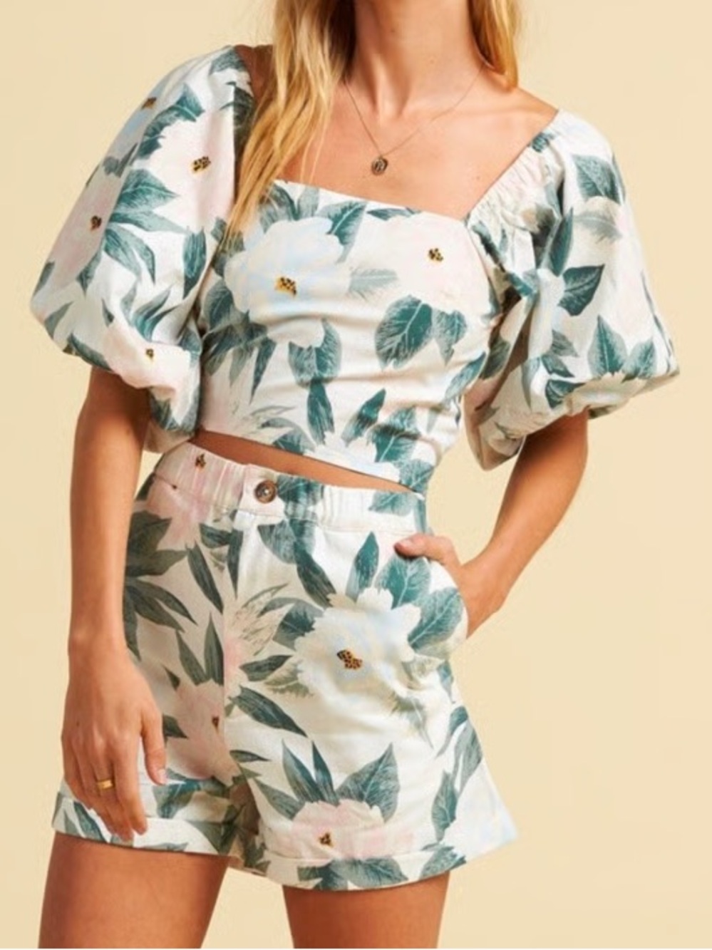 Billabong x Salty Blonde floral shorts available